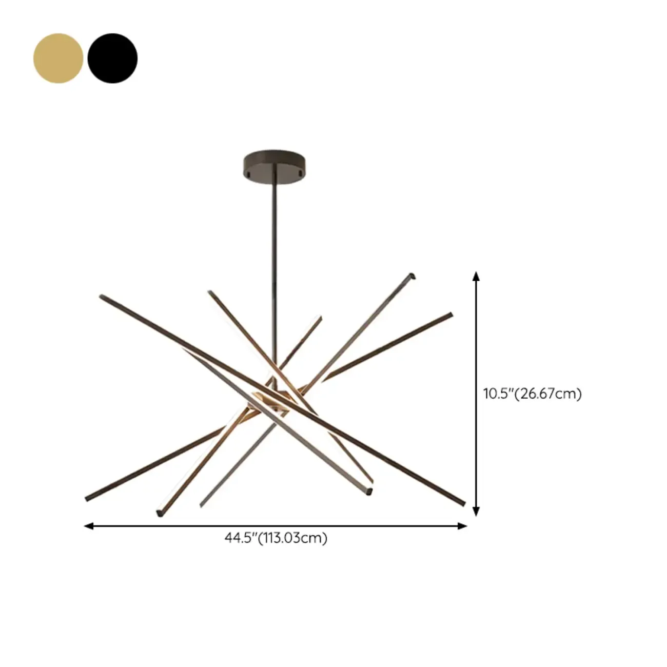 Modern Sputnik LED Pendant Chandelier with Linear Design Image - 18