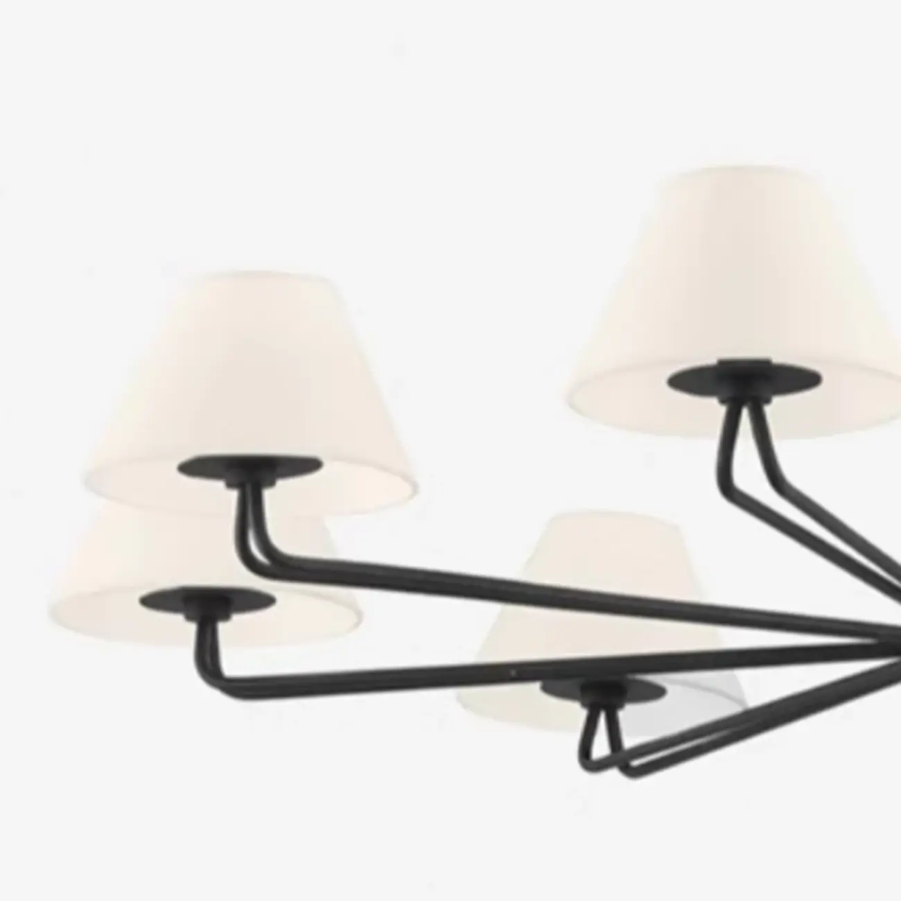 Vintage White Fabric Dinning Room Chandelier with Metal Frame Image - 10 | homeyfad