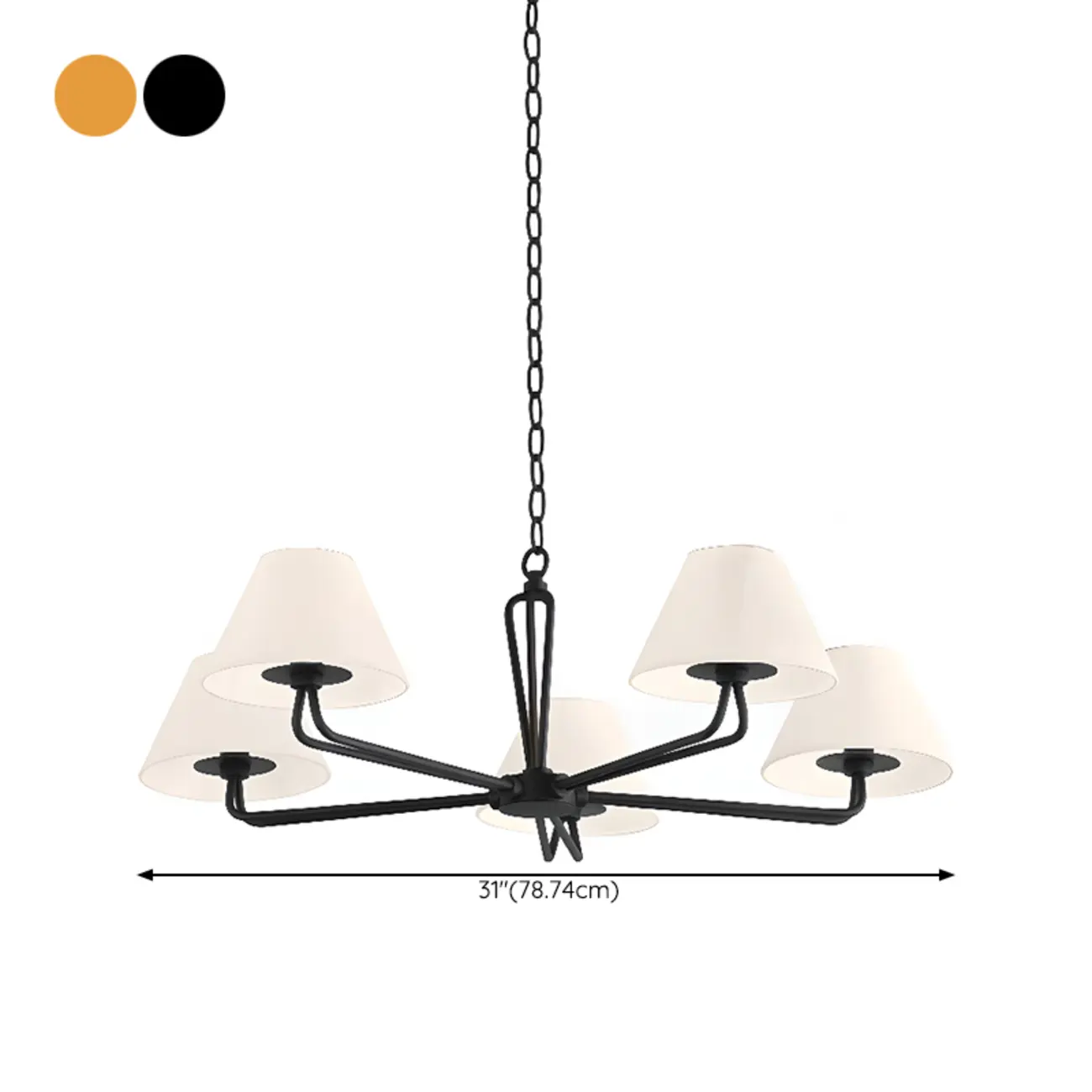 Vintage White Fabric Dinning Room Chandelier with Metal Frame #size | homeyfad