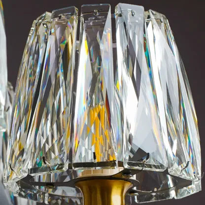 6-Light Vintage Crystal LED Chandelier with Adjustable Height Image - 10