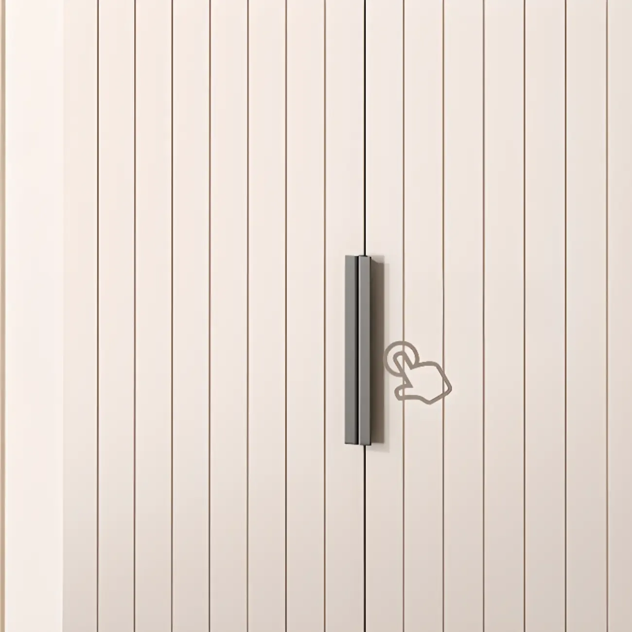 Vertical Wooden White Shoe Cabinet with Doors Image - 8