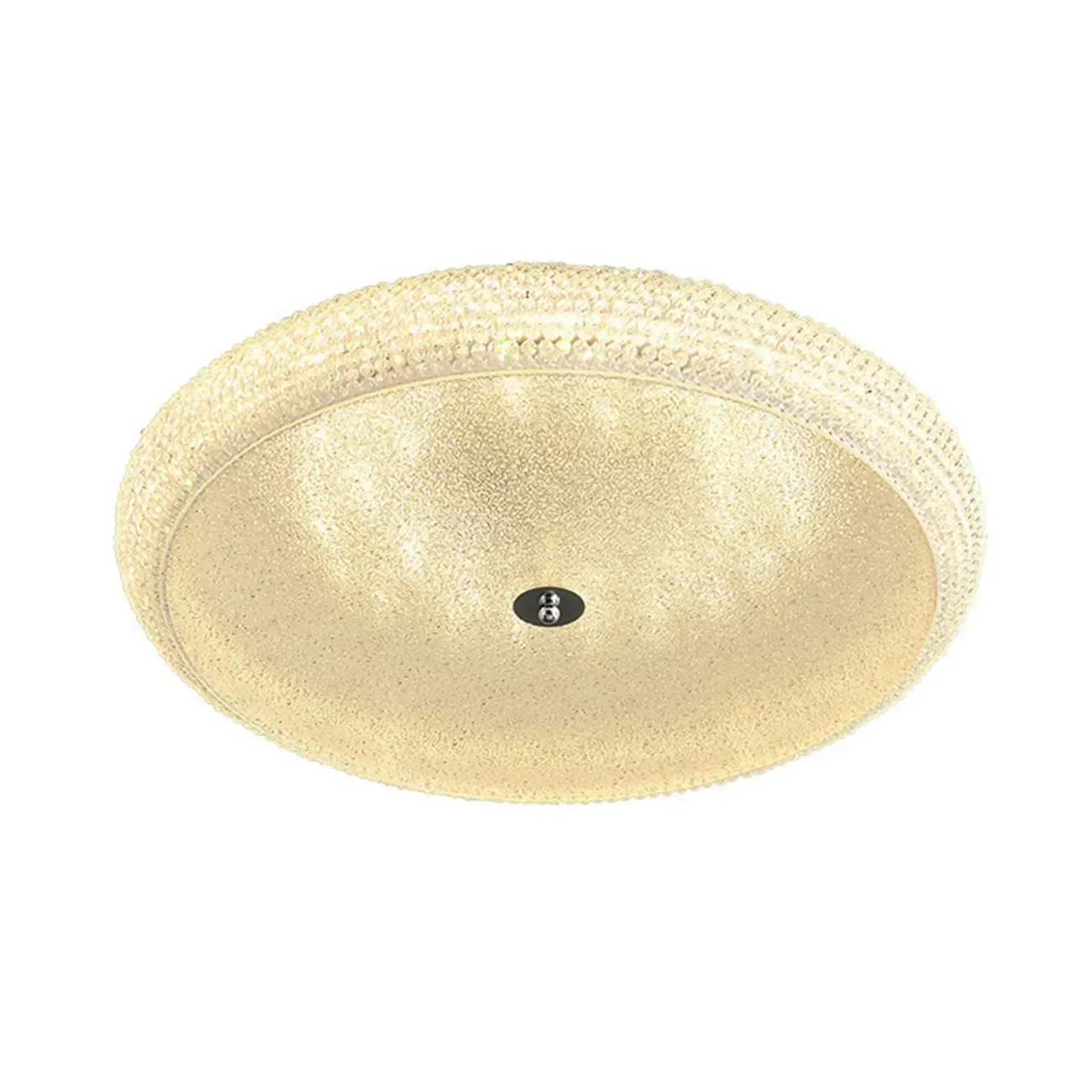 Simple Dimmable Crystal  Flush Ceiling Lamp for Living Room Image - 8