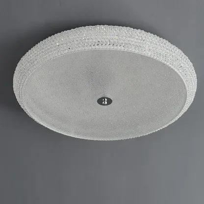 Simple Dimmable Crystal  Flush Ceiling Lamp for Living Room Image - 9