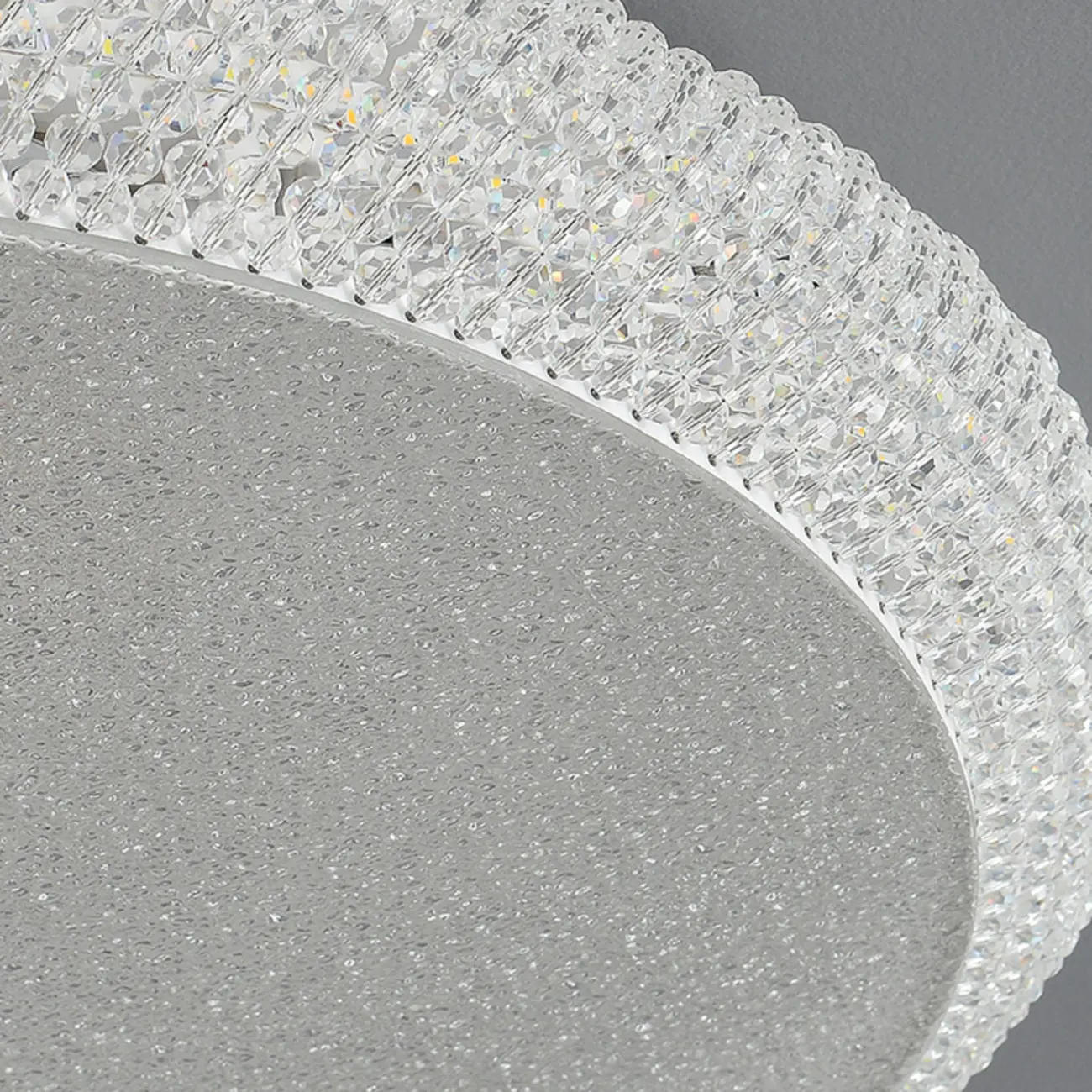 Simple Dimmable Crystal  Flush Ceiling Lamp for Living Room Image - 13 | homeyfad