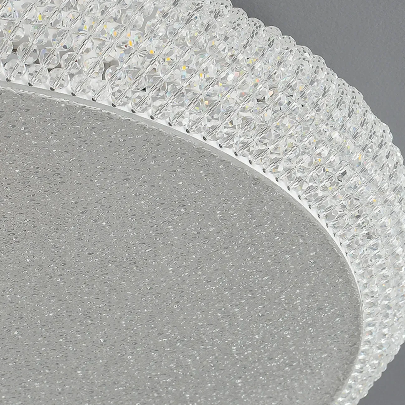 Simple Dimmable Crystal  Flush Ceiling Lamp for Living Room Image - 13
