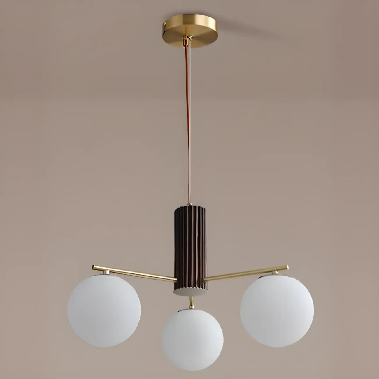 Minimalist Adjustable Globe Pendant Light with White Shade Image - 4