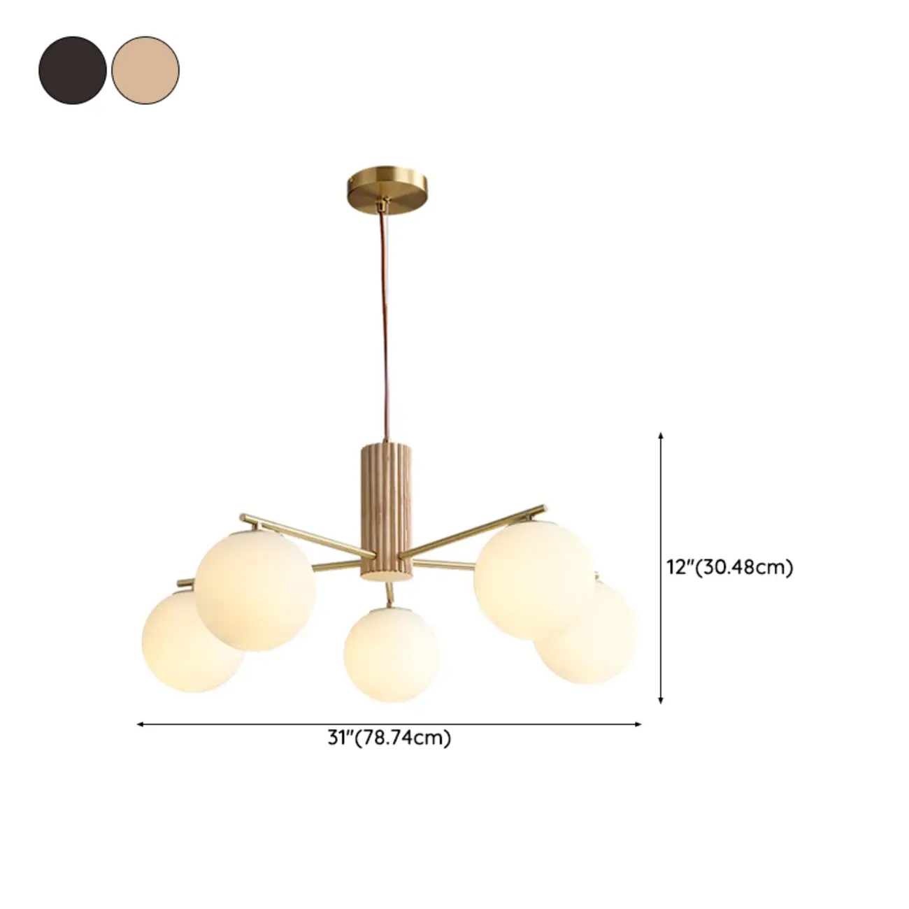 Minimalist Adjustable Globe Pendant Light with White Shade Image - 18 | homeyfad