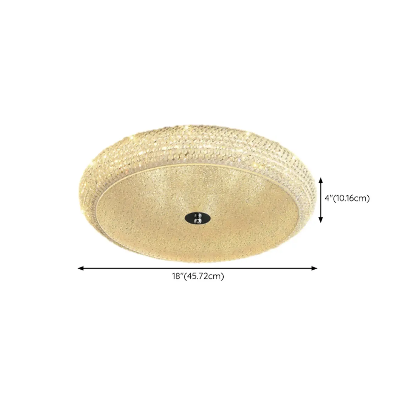 Simple Dimmable Crystal  Flush Ceiling Lamp for Living Room Image - 25