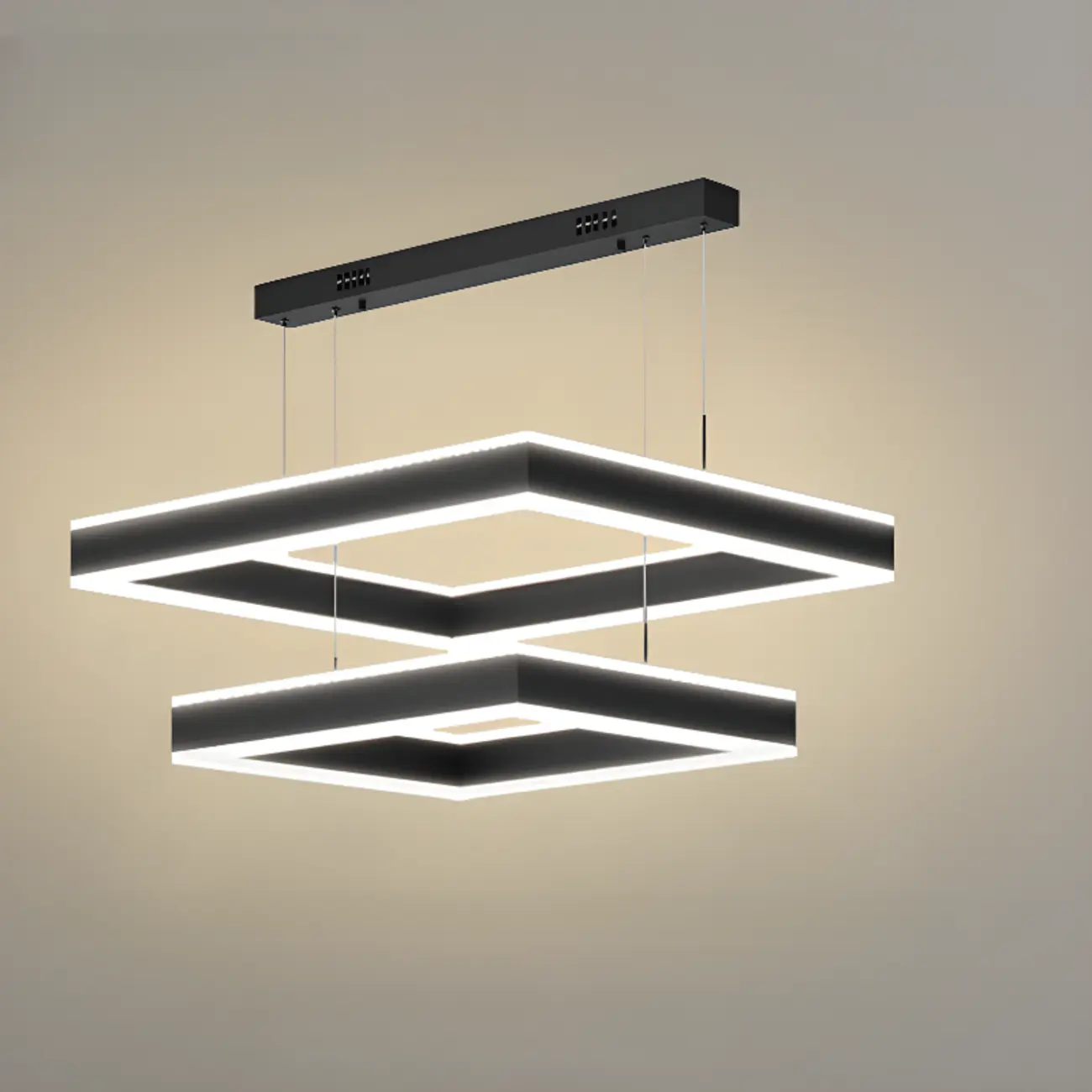 3-Tier Modern Linear LED Chandelier with Dimmable Design Image - 9 | homeyfad
