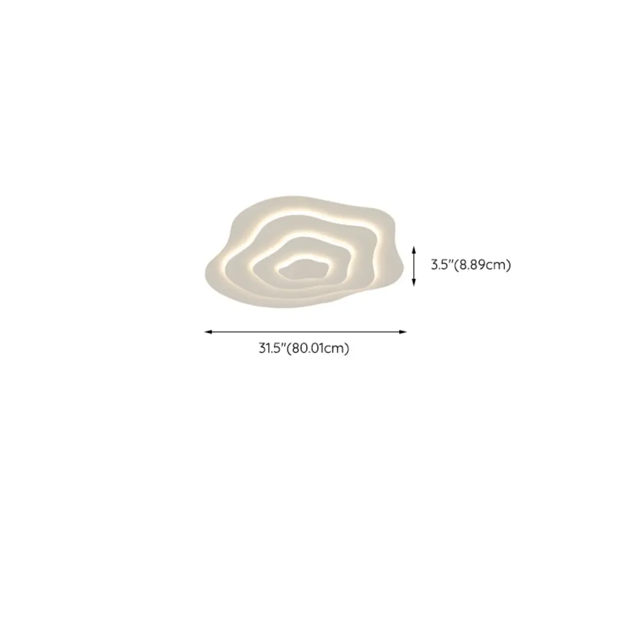 Simple Style Flush Mount Ceiling Light ,3 Color Temperature Image - 17