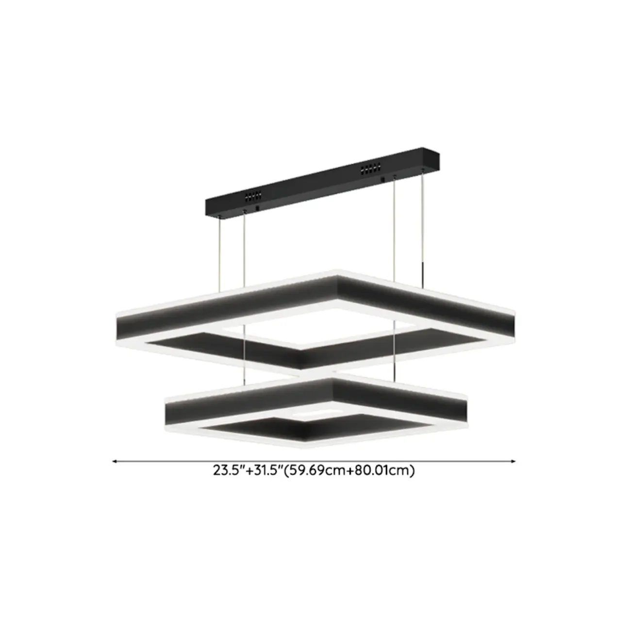 3-Tier Modern Linear LED Chandelier with Dimmable Design Image - 17