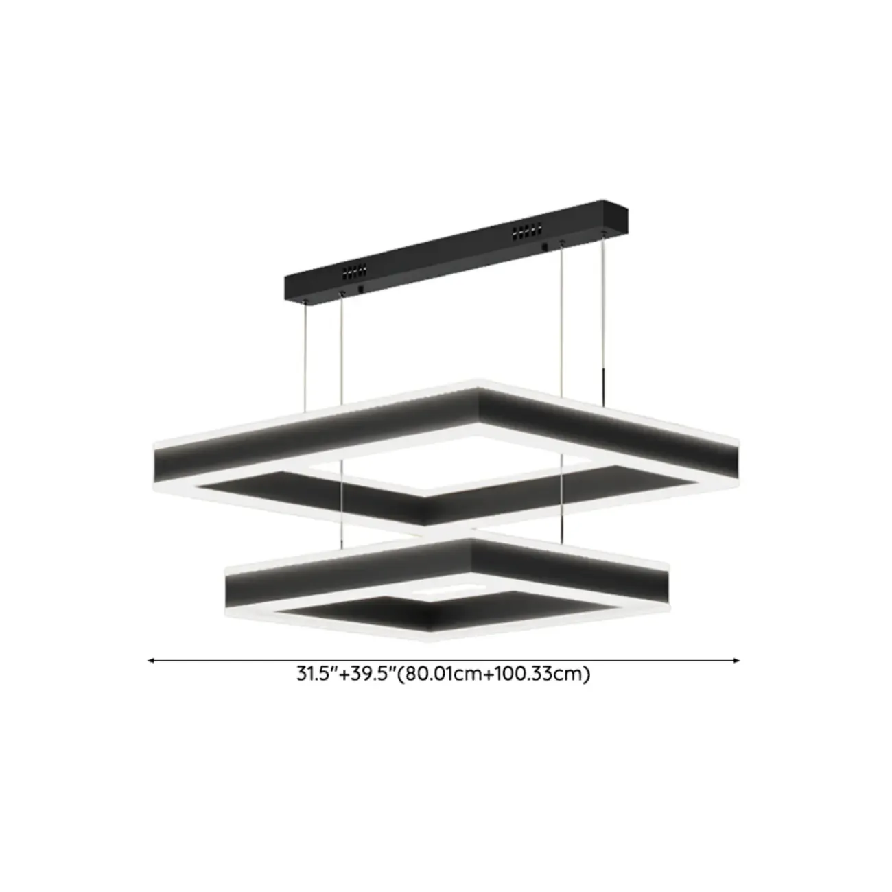3-Tier Modern Linear LED Chandelier with Dimmable Design Image - 18