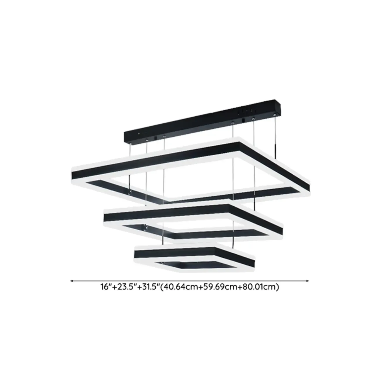 3-Tier Modern Linear LED Chandelier with Dimmable Design Image - 20