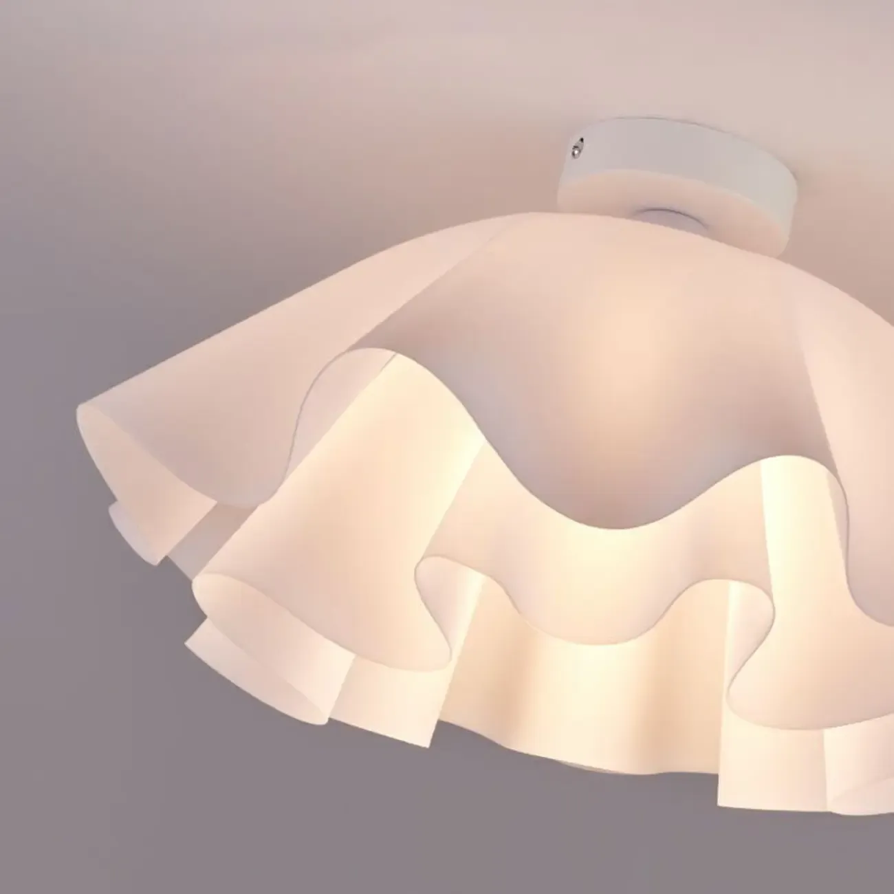 Elegant Acrylic Semi Flush Ceiling Light Fixture for Living Room Image - 6