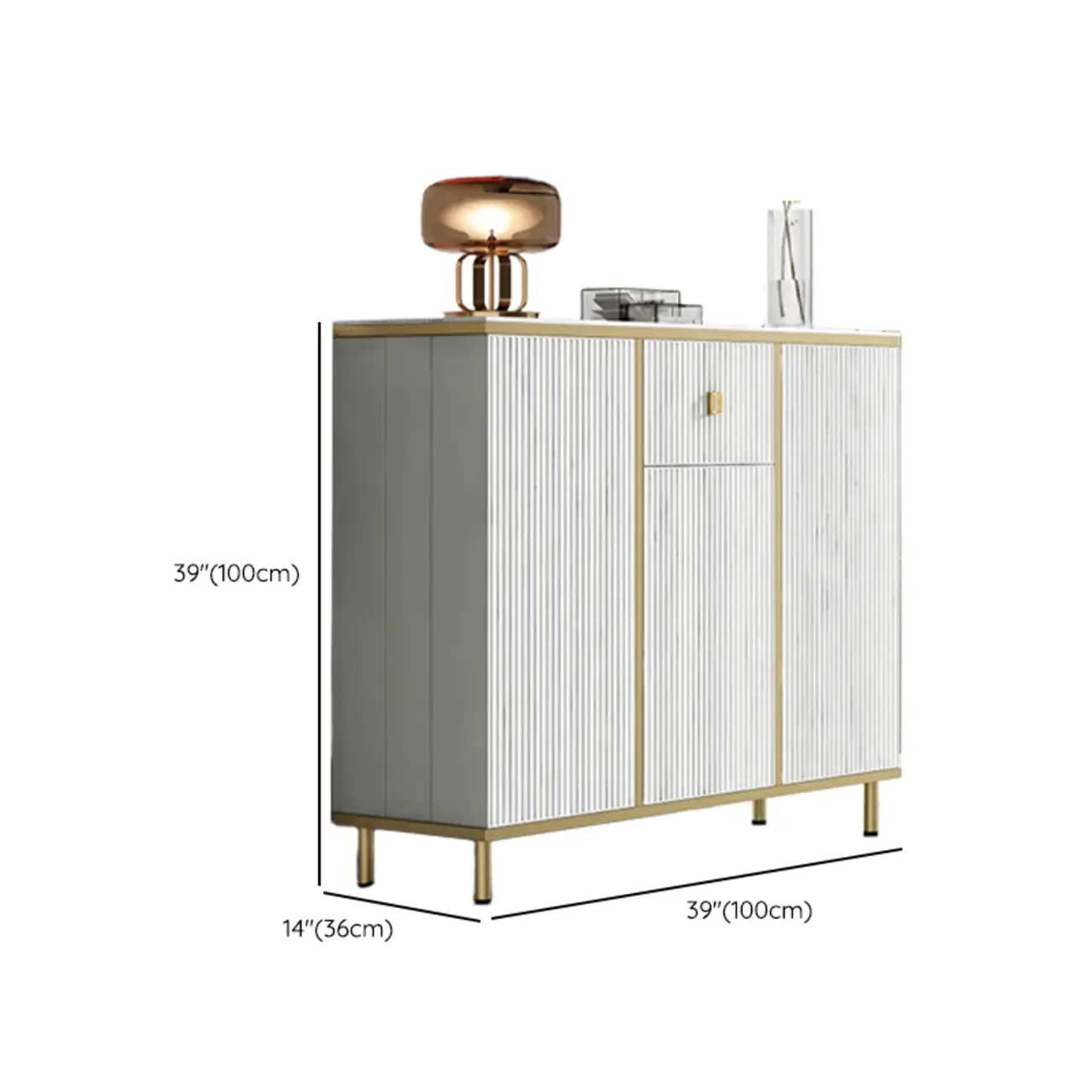 Modish White Metal Entryway Shoe Storage Cabinet Image - 9 | homeyfad