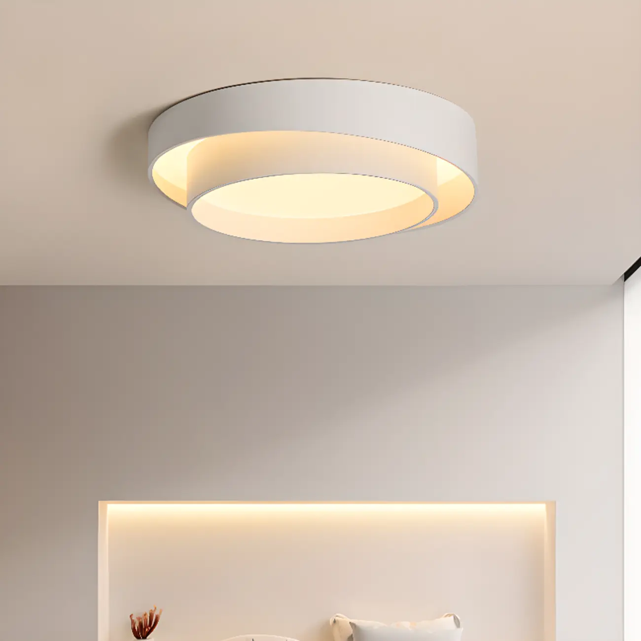 Geometric Flush Mount Ceiling Light for Modern Living Room Image - 3 | homeyfad