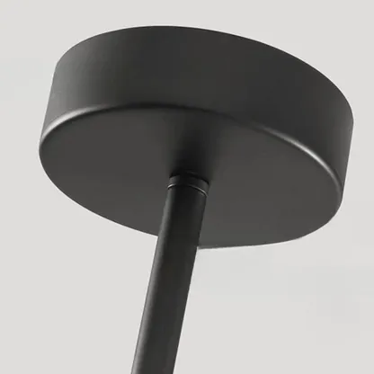 Multi-Light Modern Black LED Chandelier with Geometric Design Image - 12