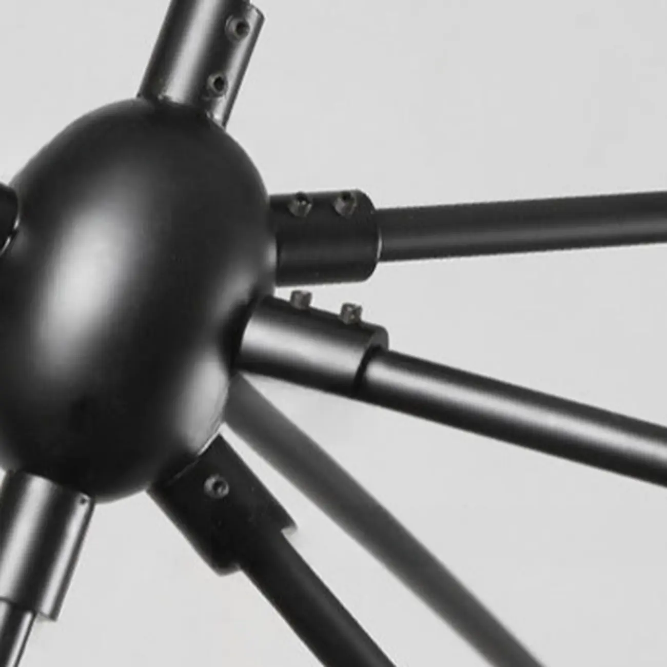 Multi-Light Modern Black LED Chandelier with Geometric Design Image - 13 | homeyfad