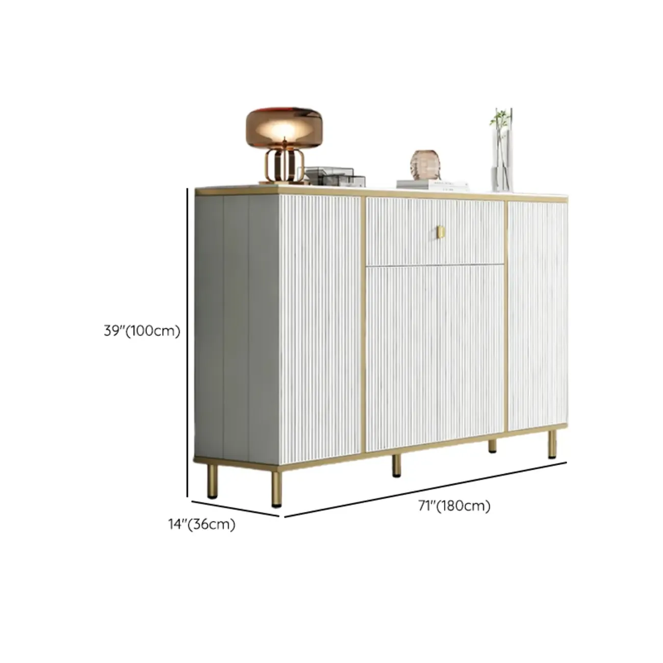 Modish White Metal Entryway Shoe Storage Cabinet Image - 19