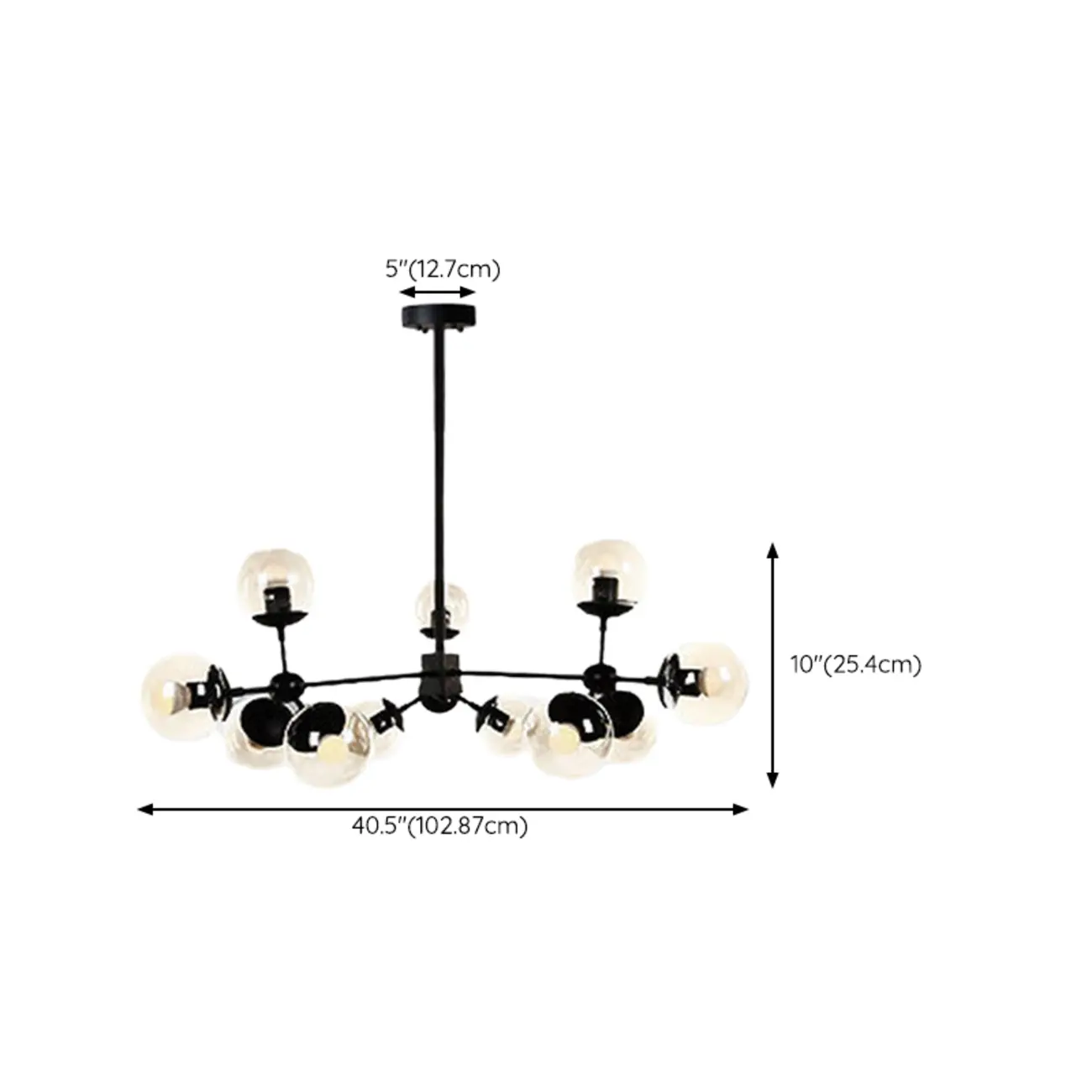 Multi-Light Modern Black LED Chandelier with Geometric Design Image - 23 | homeyfad