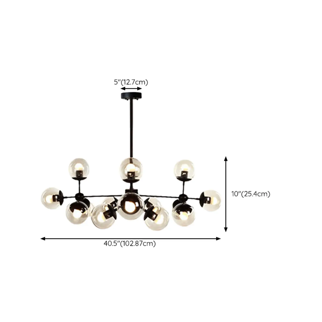 Multi-Light Modern Black LED Chandelier with Geometric Design Image - 25 | homeyfad