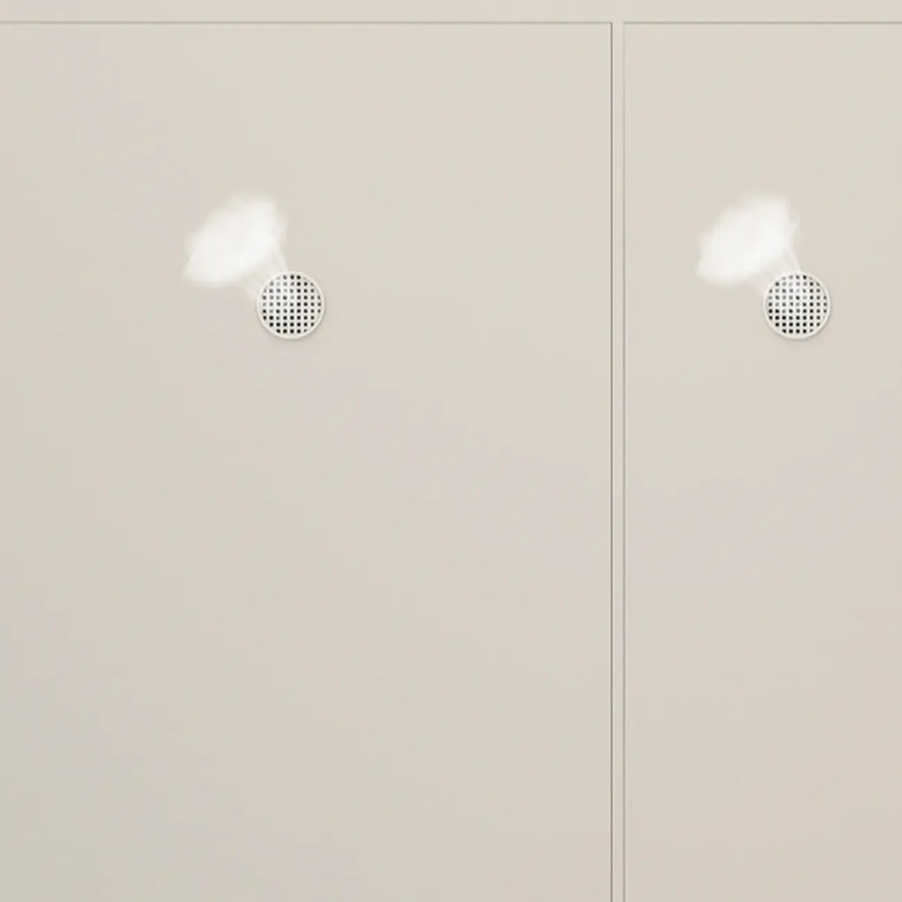 Modern White Wood Entryway Drop-Front Shoe Cabinet  Image - 12