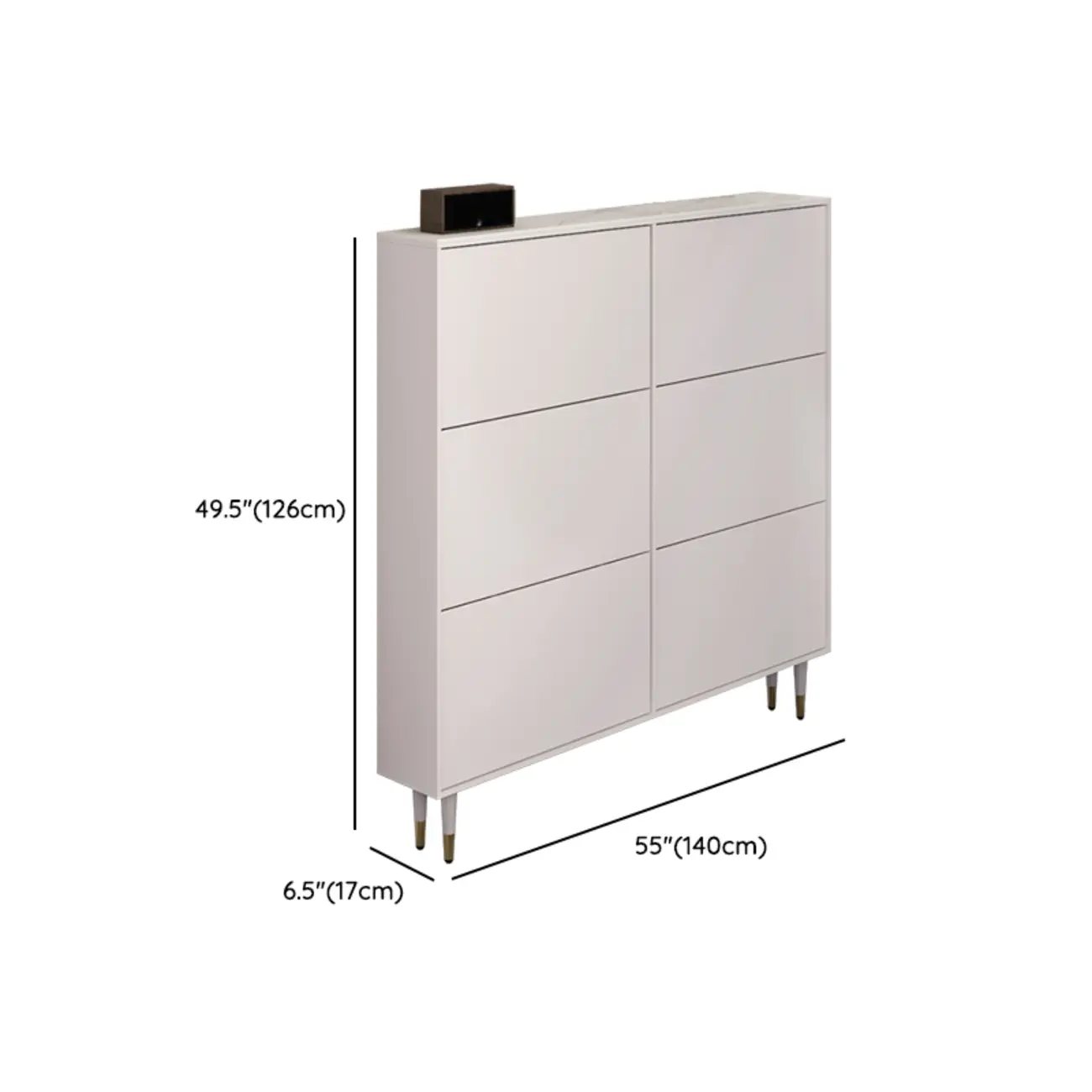 Modern White Wood Entryway Drop-Front Shoe Cabinet  Image - 21 | homeyfad