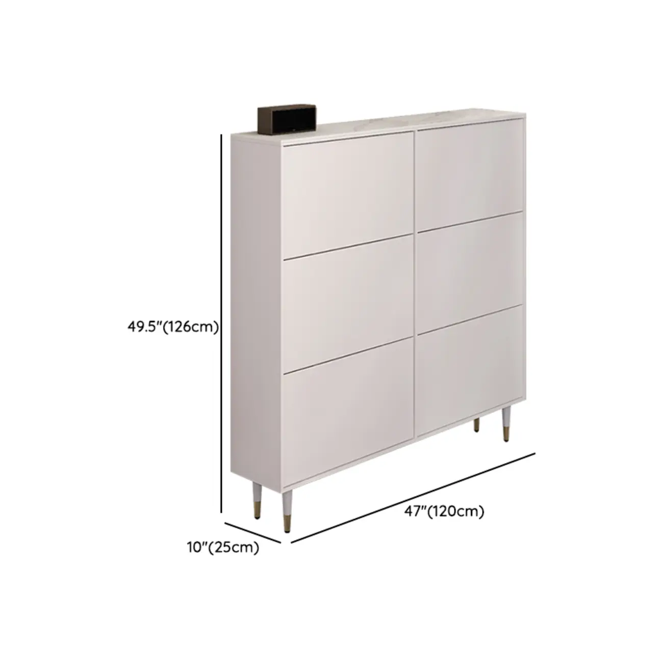 Modern White Wood Entryway Drop-Front Shoe Cabinet  Image - 22 | homeyfad