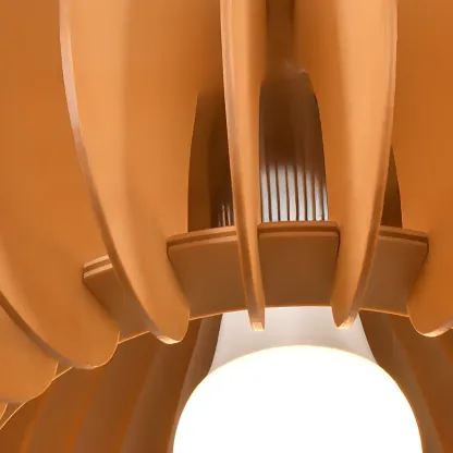 Natural Finish Dome Semi Flush Ceiling Light for Living Room Image - 15