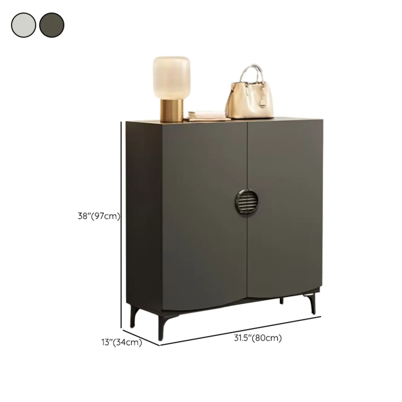 Dark Gray Wood Hallway Shoe Storage Cabinet #size | homeyfad