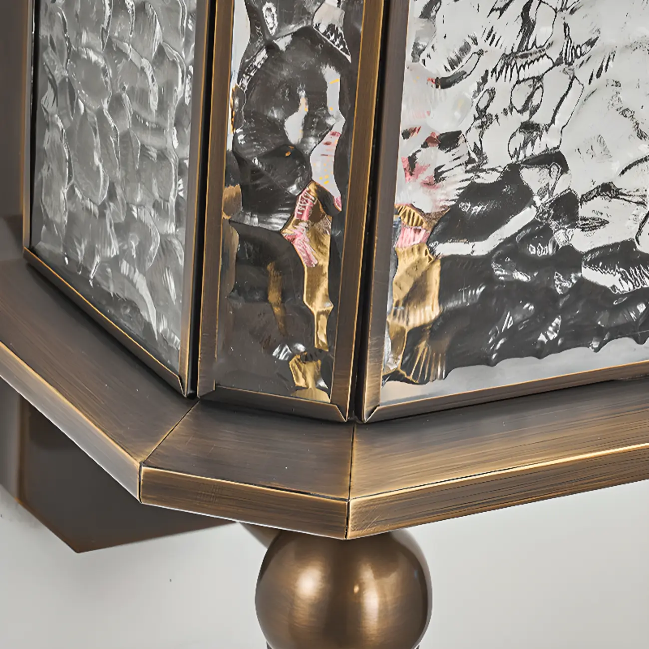 Vintage Metal Wall Sconce with Glass Shade for Outdoors Image - 9 | homeyfad