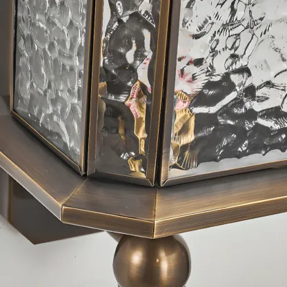 Vintage Metal Wall Sconce with Glass Shade for Outdoors Image - 9