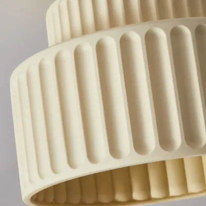 Modern Cylinder Semi Flush Ceiling Light with Plastic Shade Image - 11