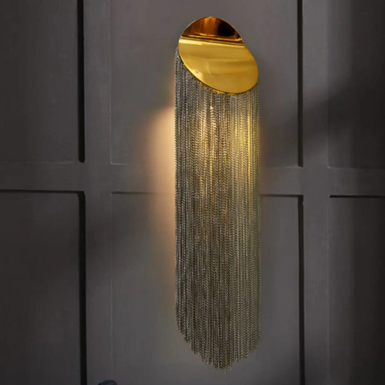 Luxury Metal Wall Light with Ambient Aluminium Shade Image - 1 | homeyfad