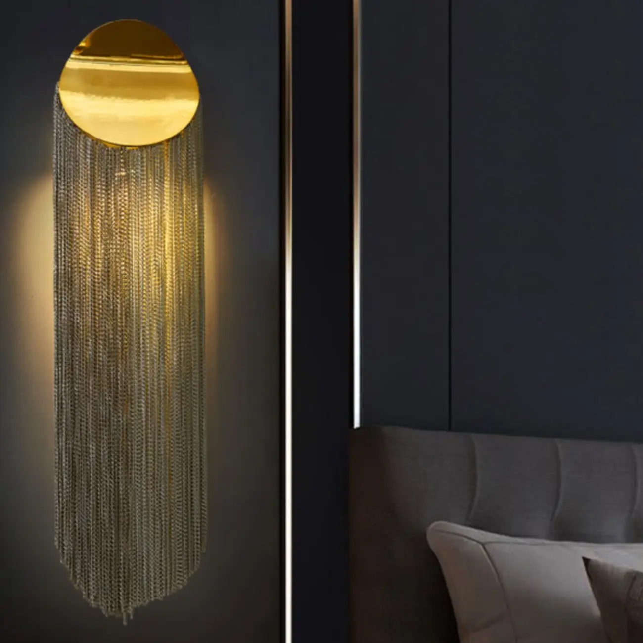 Luxury Metal Wall Light with Ambient Aluminium Shade Image - 3 | homeyfad