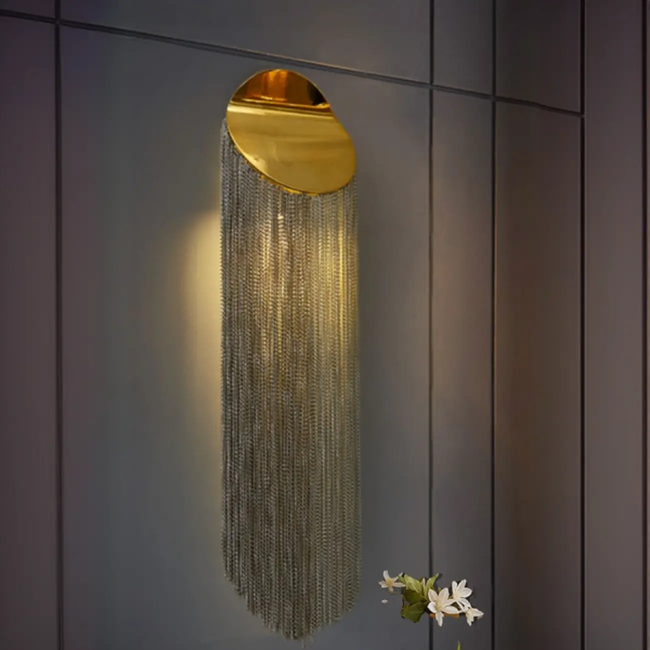Luxury Metal Wall Light with Ambient Aluminium Shade Image - 4 | homeyfad