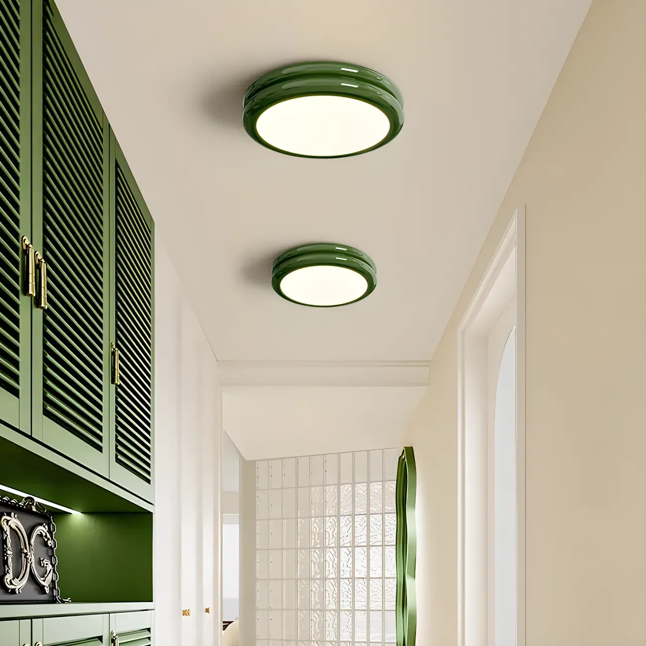 Dimmable Circular Flush LED Ceiling Light for Living Room Image - 1