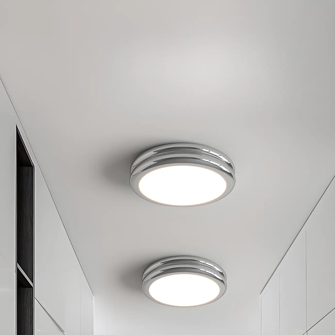 Dimmable Circular Flush LED Ceiling Light for Living Room Image - 10 | homeyfad