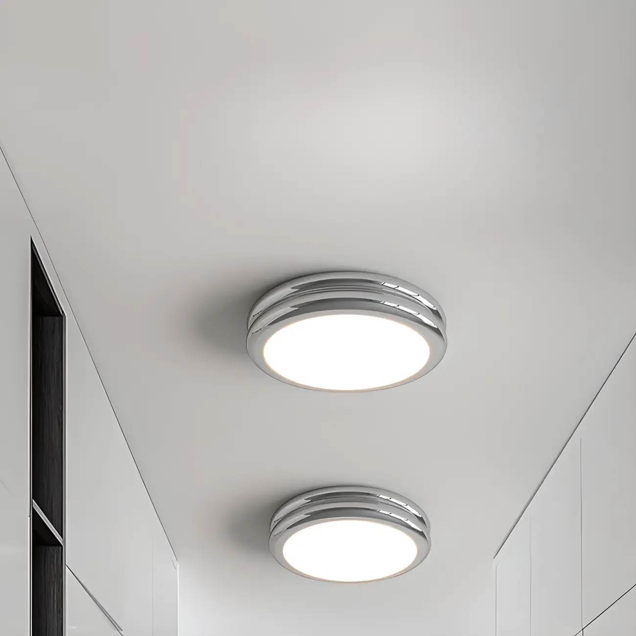 Dimmable Circular Flush LED Ceiling Light for Living Room Image - 10