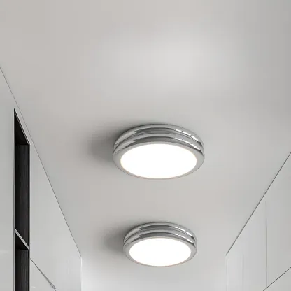 Dimmable Circular Flush LED Ceiling Light for Living Room Image - 10