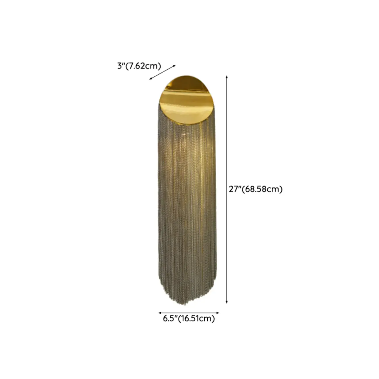 Luxury Metal Wall Light with Ambient Aluminium Shade #size | homeyfad