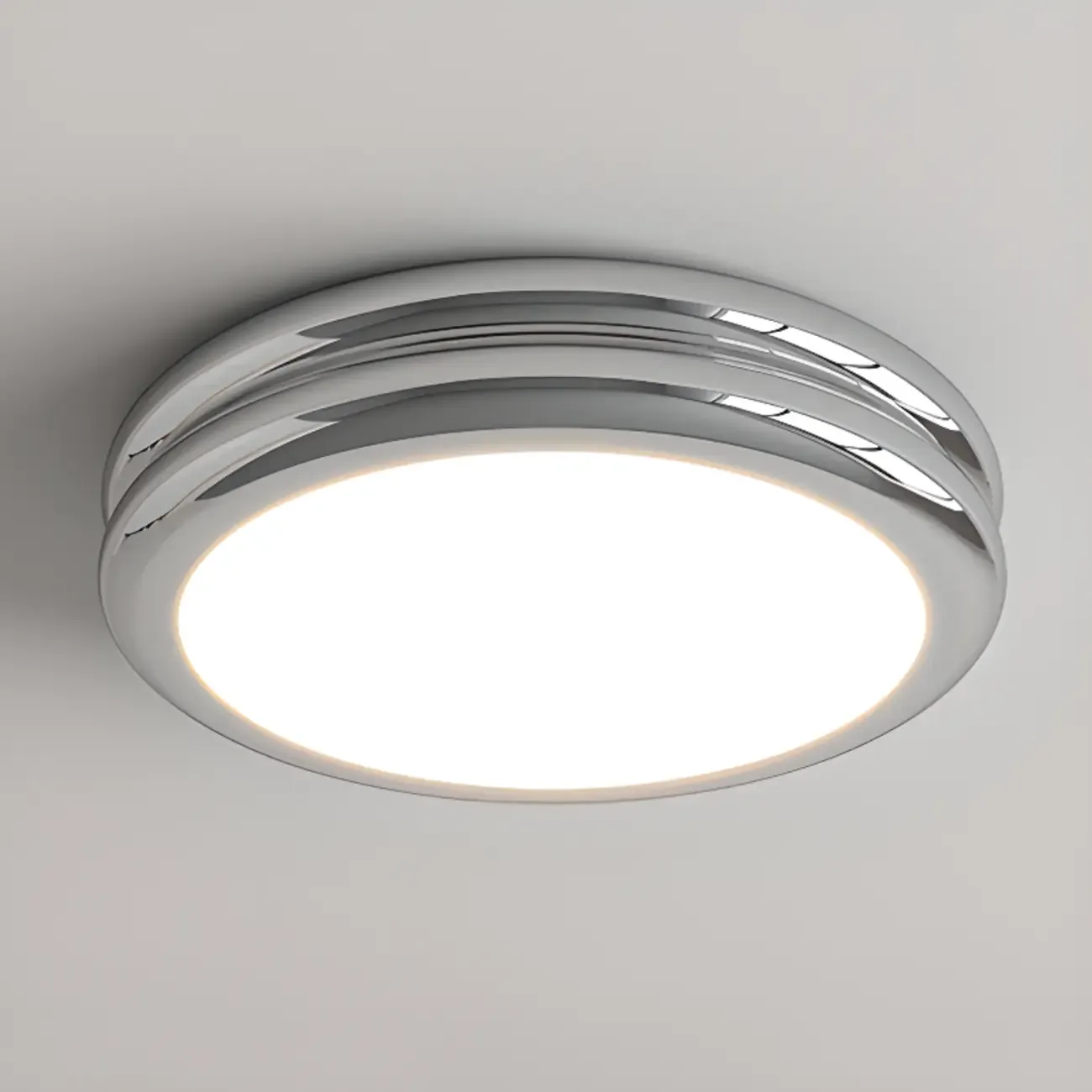 Dimmable Circular Flush LED Ceiling Light for Living Room Image - 8