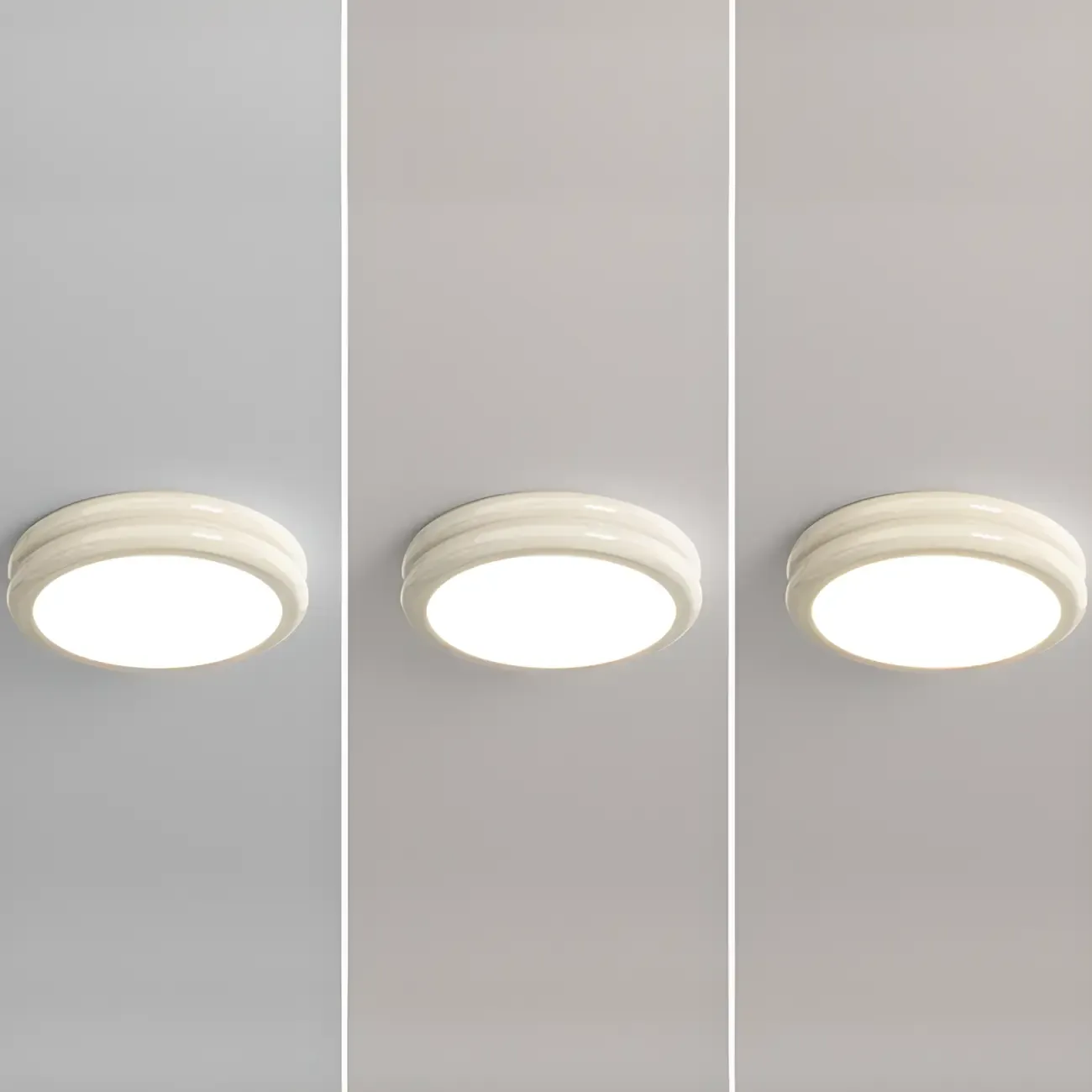 Dimmable Circular Flush LED Ceiling Light for Living Room Image - 15