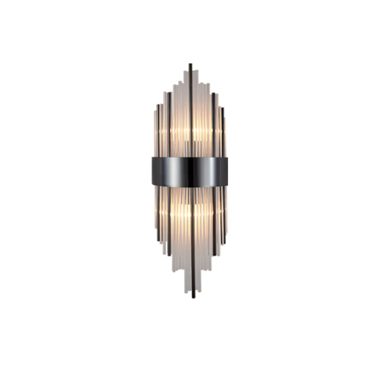 2-Light Geometric Wall Light with Clear Crystal  Image - 3 | homeyfad