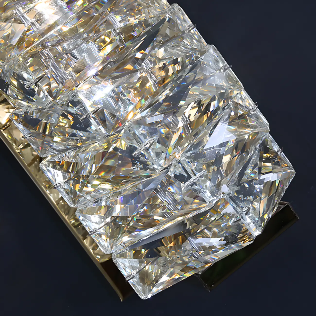 2-Light Geometric Wall Light with Clear Crystal  Image - 14 | homeyfad