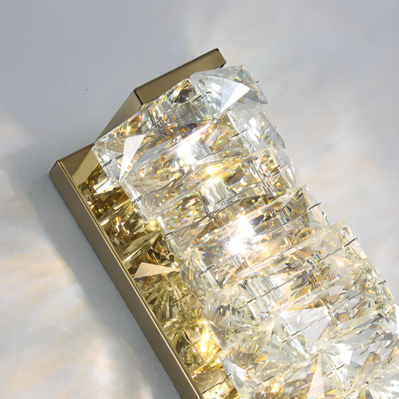 2-Light Geometric Wall Light with Clear Crystal  Image - 15 | homeyfad