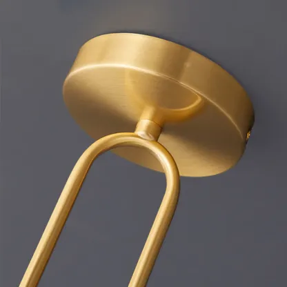 5 to 9 Inch Gold Modern Semi Flush Ceiling Light for Entryway Image - 15