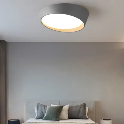 Modern Minimalist Round Flush Ceiling Light for Living Room Image - 1