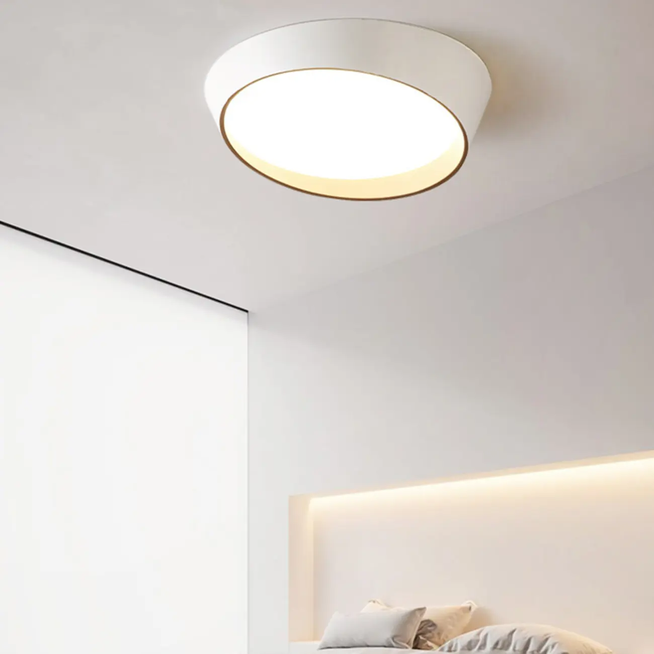 Modern Minimalist Round Flush Ceiling Light for Living Room Image - 4 | homeyfad
