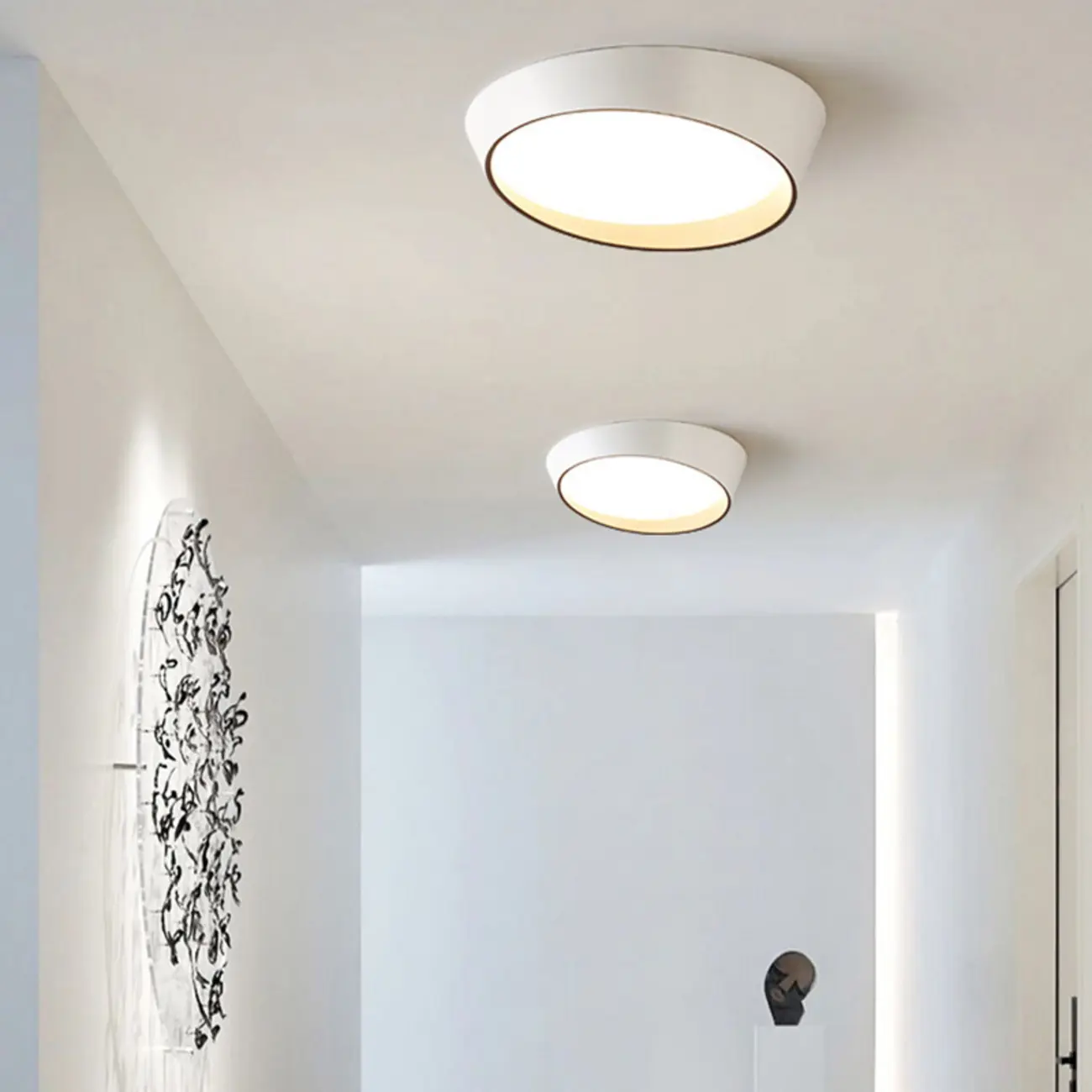 Modern Minimalist Round Flush Ceiling Light for Living Room Image - 6 | homeyfad